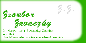 zsombor zavaczky business card